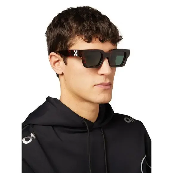 NWT OFF WHITE VIRGIL HAVANA GREEN Sunglasses - Picture 3 of 8